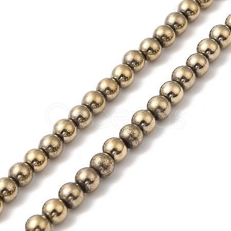 Electroplate Synthetic Magnetic Hematite Beads Strands G-E602-01E-1