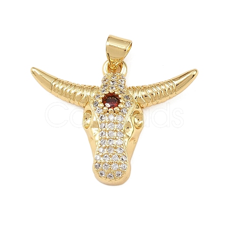 Brass Micro Pave Cubic Zirconia Pendants KK-F919-39A-G-1