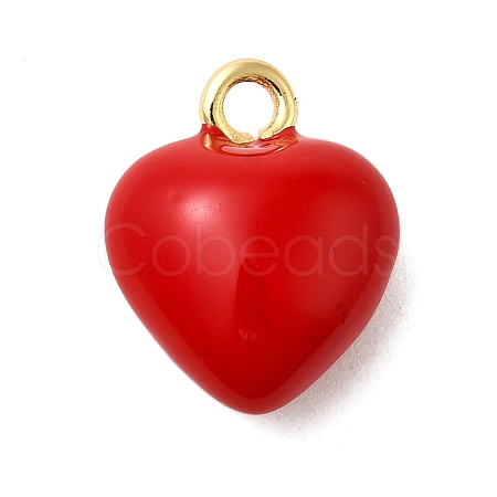 Brass Enamel Charms KK-P303-11G-1