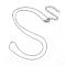 Tarnish Resistant 304 Stainless Steel Necklaces, Cable Chain Necklaces, Stainless Steel Color, 17.32 inch(44cm)