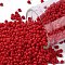 TOHO Round Seed Beads, Japanese Seed Beads, (45F) Opaque Frost Pepper Red, 11/0, 2.2mm, Hole: 0.8mm, about 1110pcs/bottle, 10g/bottle