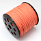 Faux Suede Cord, Faux Suede Lace, Coral, 2.7x1.4mm, about 98.42 yards(90m)/roll