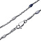 Brass Enamel Chain Necklace Making, with Lobster Claw Clasps, Colorful, Platinum, 18.5 inch(47cm)