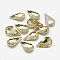 Pointed Back Glass Rhinestone Cabochons, Back Plated, Faceted, teardrop, Coffee, 10x6x3mm