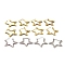 Star Brass Stud Earrings, with Clear Cubic Zirconia Cadmium Free & Lead Free, Mixed Color, 26.5x1.5mm