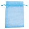 Organza Gift Bags with Drawstring, Wedding Party Christmas Favor Gift Bags, Organza Pouches for Potpourri, Sky Blue, 18x13cm