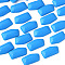 Opaque Acrylic Cabochons, Nuggets, Deep Sky Blue, 27x14.5x5mm, about 300pcs/500g