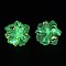 Luminous Glow in the Dark Resin Flower Stud Earrings with 304 Stainless Steel Pins, Beige, 24.5x23mm