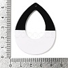 Black and White stitching Acrylic Big Pendants OACR-S143-01B-3