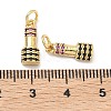 Brass Micro Pave Cubic Zirconia Pendants KK-P345-77G-3