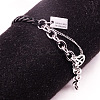 Two Tone Peace Symbol & Quote Charm Bracelets FS-WGFBFF4-01-3