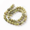 Natural Yellow Turquoise(Jasper) Beads Strands G-Q462-8mm-22-2