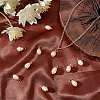 50Pcs Natural Cultured Freshwater Pearl Copper Wire Wrapped Pendants PALLOY-AB00083-4