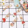 5Pcs Alloy Enamel Keychain JX218A-4