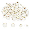 GOMAKERER 20Pcs 4 Style Round S925 Sterling Silver Beads STER-GO0001-20-1