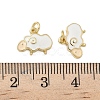 Brass Enamel Charms KK-P325-25G-3