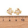 Brass Micro Pave Cubic Zirconia Pendants X1-KK-K382-41G-3
