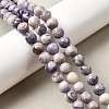 Natural Purple Stripe Jasper Beads Strands G-K350-C03-8mm-01-1