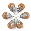 Tibetan Style Resin Pendants RESI-T022-16-2