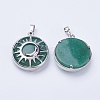 Natural Green Aventurine Pendants G-K234-B01-2