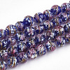 Handmade Gold Sand Lampwork Beads LAMP-T006-10B-1