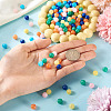 96Pcs 6 Colors Natural Mashan Jade Round Beads G-TA0002-36-6