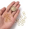 Brass Open Jump Rings KK-M165-10mm-01G-RS-6