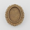 Vintage Alloy Brooch Cabochon Bezel Settings X-PALLOY-O038-22AB-NF-2