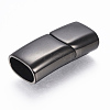 304 Stainless Steel Magnetic Clasps with Glue-in Ends STAS-F130-39B-1