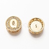 Golden Plated Brass Micro Pave Cubic Zirconia Multi-Strand Links KK-P191-01Q-G-2