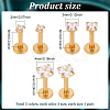 30Pcs 15 Style Cubic Zirconia Lip Rings EJEW-AN0003-65-7