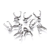 Tarnish Resistant 304 Stainless Steel Ice Pick Pinch Bails X-STAS-Q182-01-5