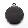 Stainless Steel Pendant Cabochon Settings STAS-L211-03D-B-2