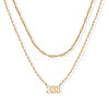 304 Stainless Steel Figure Pendant Double Layer Necklaces for Women FS-WGF1C2D-03-1