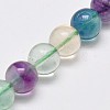 Natural Fluorite Beads Strands X-G-E112-6mm-18-1