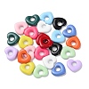 Spray Painted Alloy European Beads PALLOY-M215-02-1