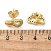 Valentine's Day Heart Brass Micro Pave Clear Cubic Zirconia Stud Earrings EJEW-D305-22G-03-4