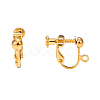 Brass Screw On Clip-on Earring Findings X-KK-L164-01G-3