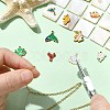 9Pcs 9 Styles 304 Stainless Steel Enamel Pendants STAS-CJ0003-25-5