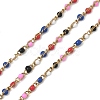 304 Stainless Steel Enamel Twisted Chains STAS-R100-40G-03-1