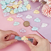 50Pcs 5 Colors Transparent Resin Cabochons RESI-GA0001-40-3