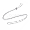 Non-Tarnish Adjustable 201 Stainless Steel Slider Necklaces NJEW-L156-001P-1