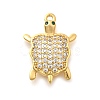 Brass Micro Pave Cubic Zirconia Charms X1-KK-B131-02G-01-1