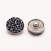 Flat Round with Mixed Style Zinc Alloy Jewelry Snap Buttons ALRI-R019-M-3