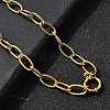304 Stainless Steel Cable Chain Necklaces with Spring Ring Clasps for Women NJEW-Z091-09G-1