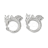 Brass Micro Pave Clear Cubic Zirconia Pendants KK-H460-10P-1