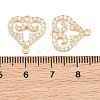 Brass Micro Pave Clear Cubic Zirconia Connector Charms CU-CBA7BFE-03H-G-3