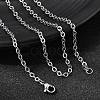 12Pcs 2.8MM 304 Stainless Steel Textured Cable Chain Necklaces for Men Women NJEW-H093-18P-01-1