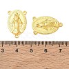Holy Oval Carved Virgin Mary Tibetan Style Alloy Chandelier Component Links TIBEP-LF0961YKG-G-LF-4