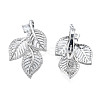 Brass Micro Pave Clear Cubic Zirconia Twister Clasps KK-N233-402P-1